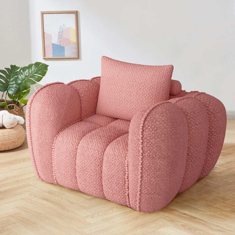 Pumpkin-Shaped Modern Accent Sofa Chair