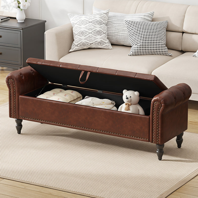 furniliving 63" Ottoman Bench With Storage
