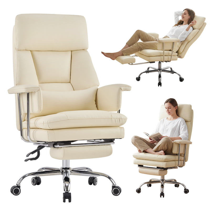 PU Leather High Back Executive Office Chair with Adjustable Lumbar Support