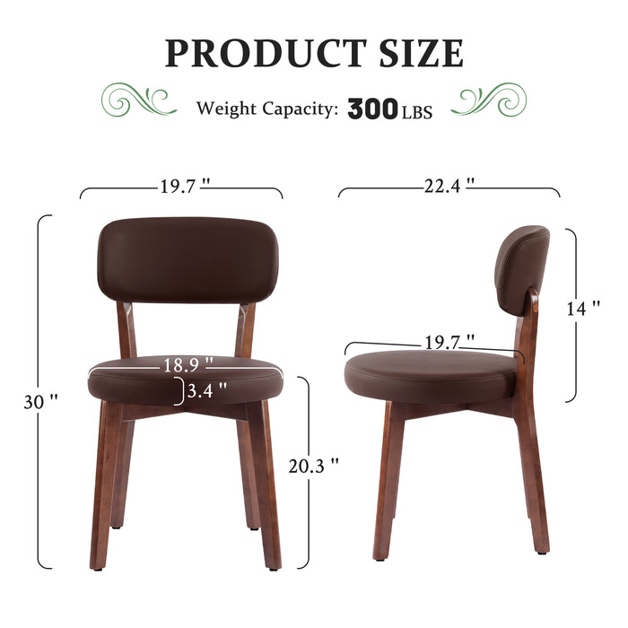 Dining Chair Set of 2, SOLID WOOD