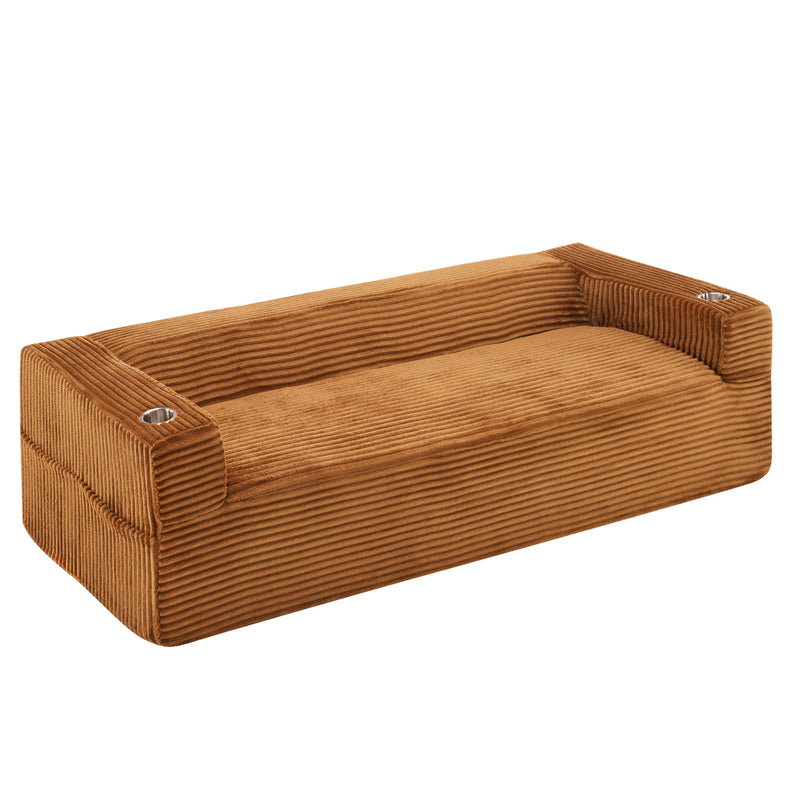 92'' Oversize boneless Sofa,Modern Loveseat with Cup Holder