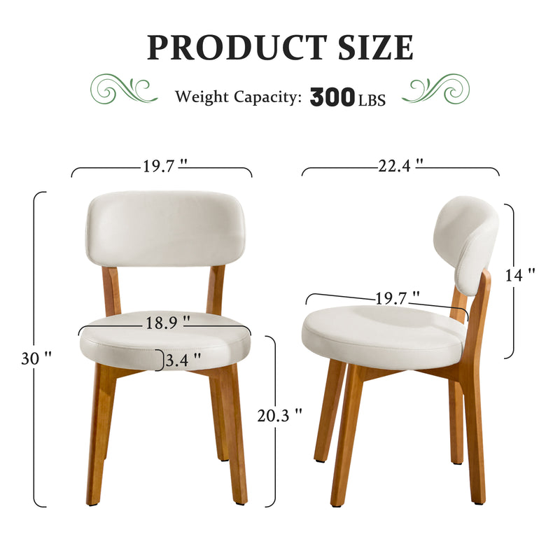 Dining Chair Set of 2, SOLID WOOD