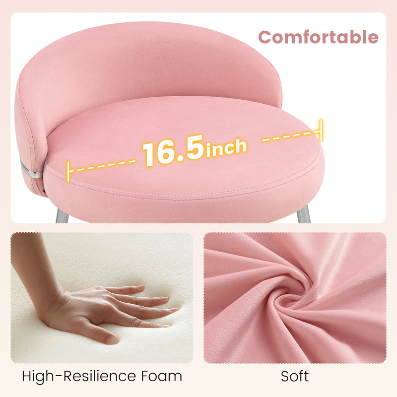 Cute Vanity Chair With Golden Legs