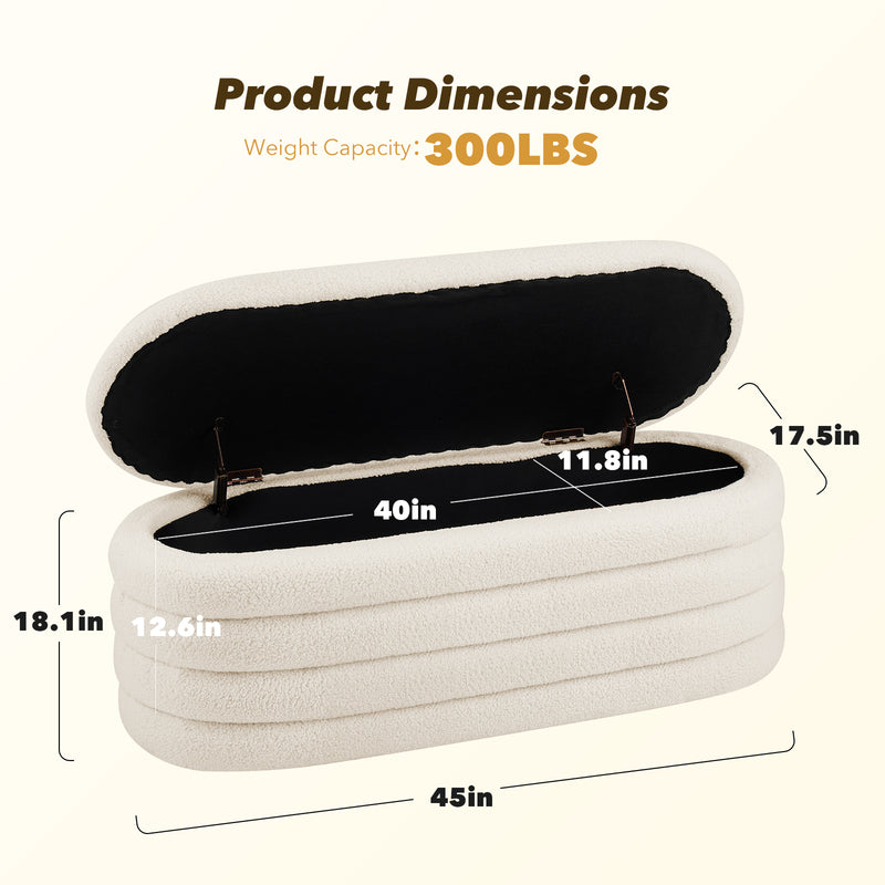 45’’Storage Ottoman Bench