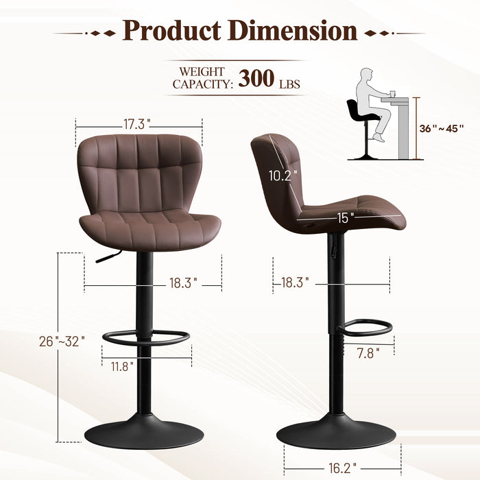 Swivel Bar Stools Set of 2