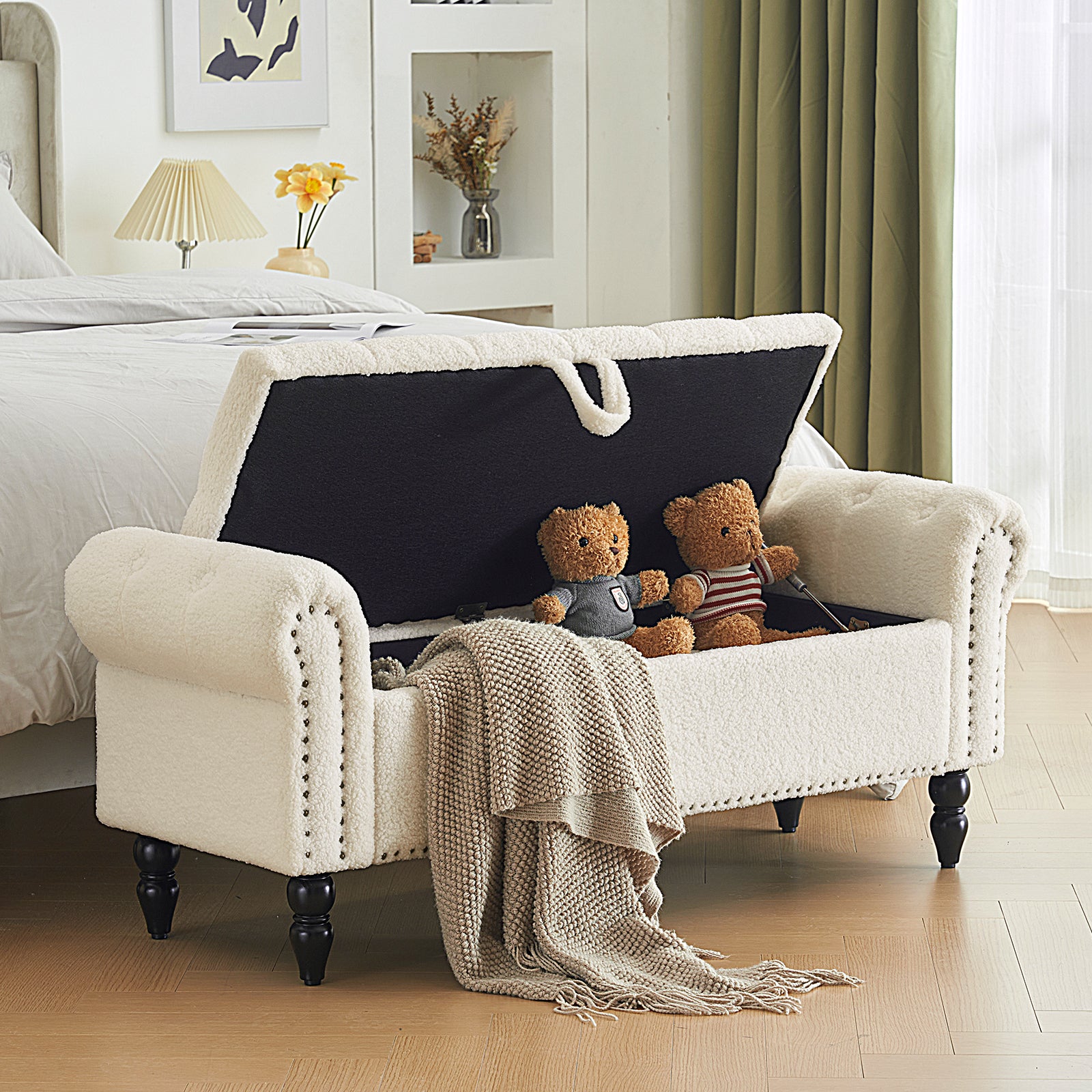 Zakhar Button Tufted Storage Bedroom Bench — Furnimart Inc
