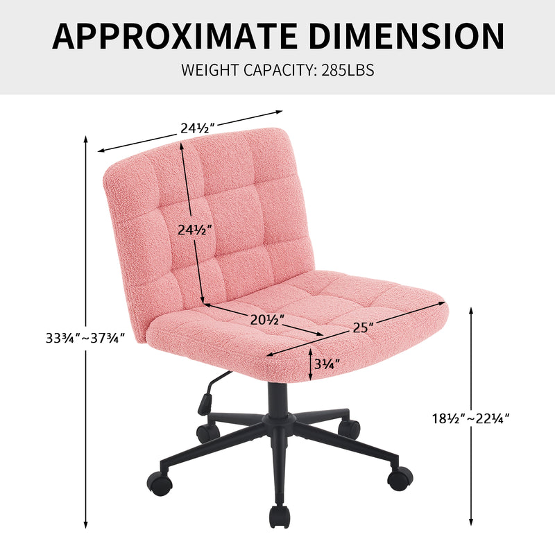 Keavey PU Leather Swivel Home Office Chair White