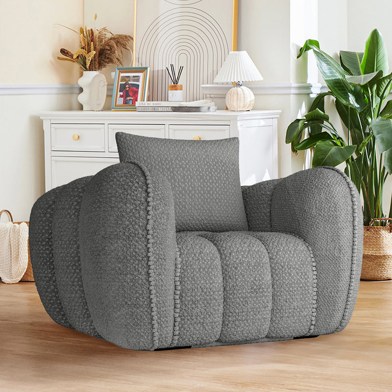 Pumpkin-Shaped Modern Accent Sofa Chair