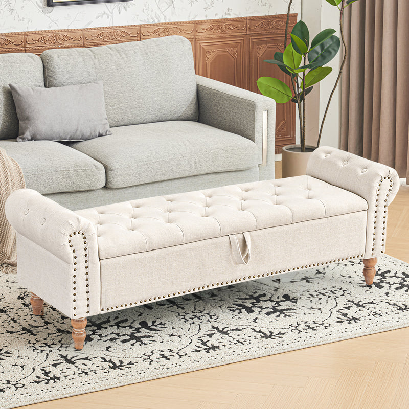 furniliving 63" Ottoman Bench With Storage