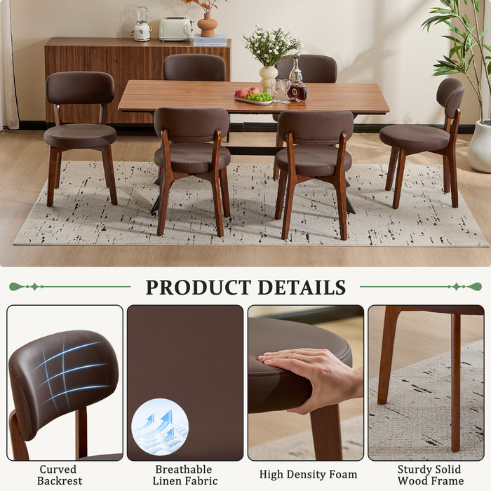 Dining Chair Set of 2, SOLID WOOD