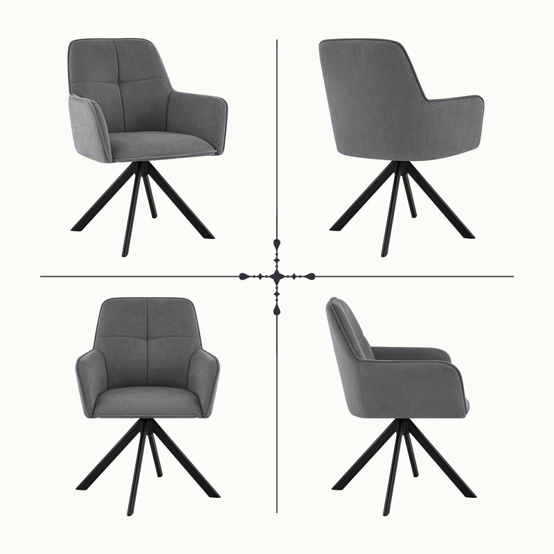 Mid Century Modern Swivel Dining Chairs Set Of 2