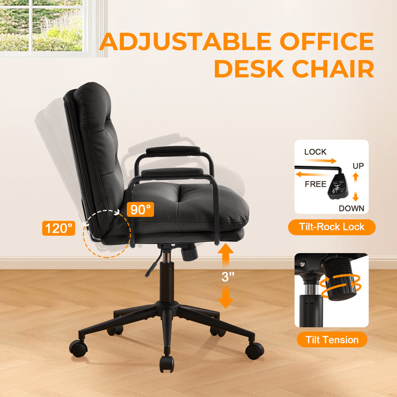Home Office Desk Chair with Lumbar Support