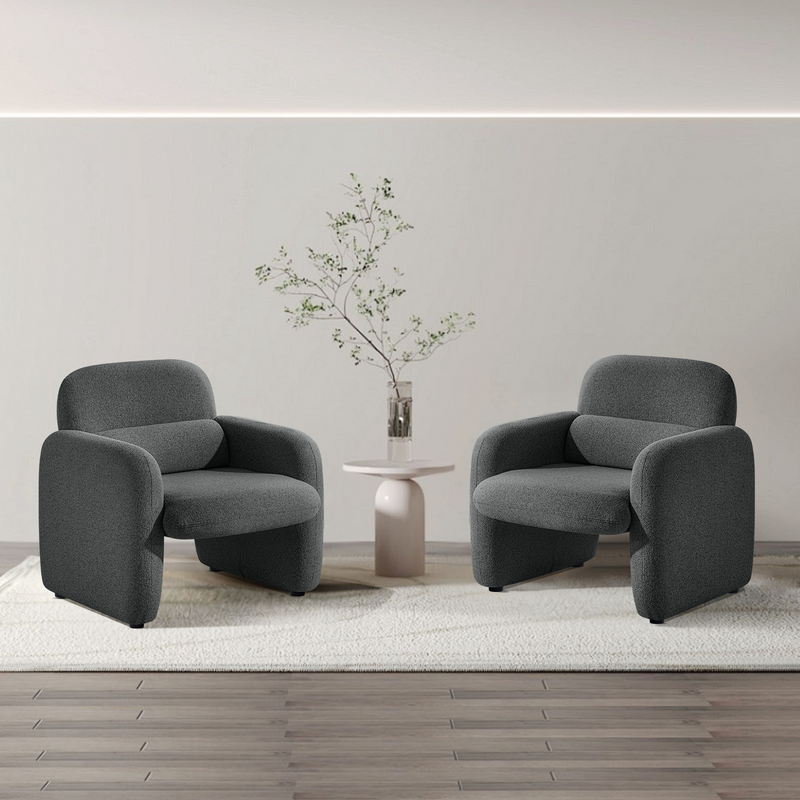 Wide and Deep Seat Chenille Lounge Chair,
