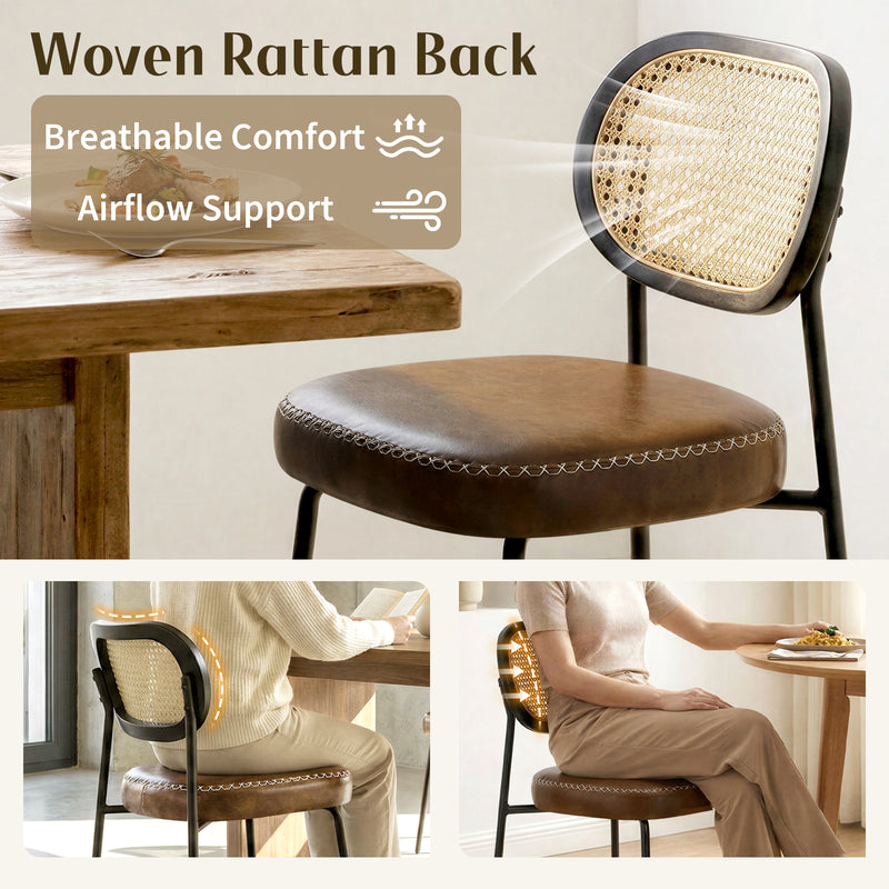 Luxury-Simplified 2-PCs Rattan Dining Chairs