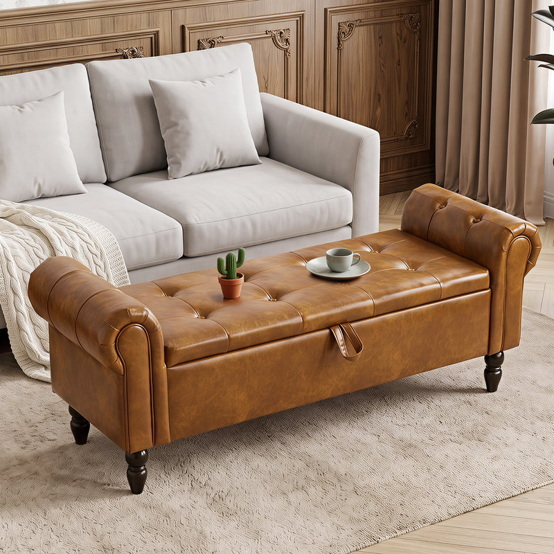 55” End of Bed Bench With Storage