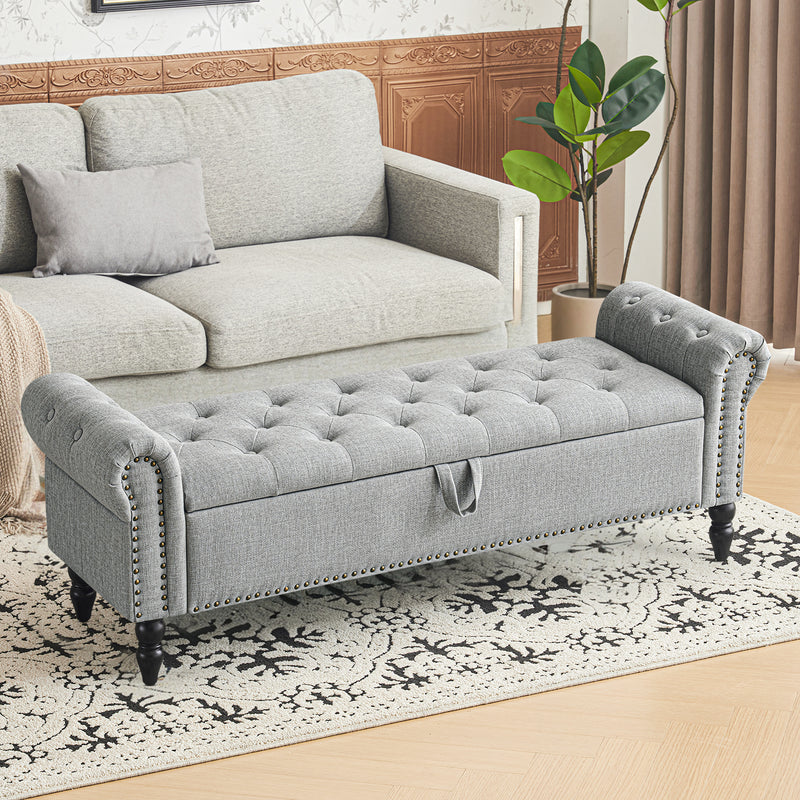 furniliving 63" Ottoman Bench With Storage