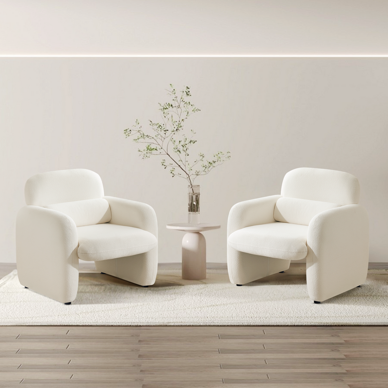 Wide and Deep Seat Chenille Lounge Chair,