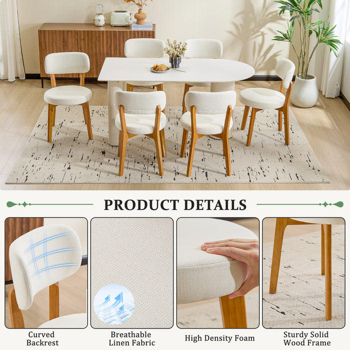 Dining Chair Set of 2, SOLID WOOD