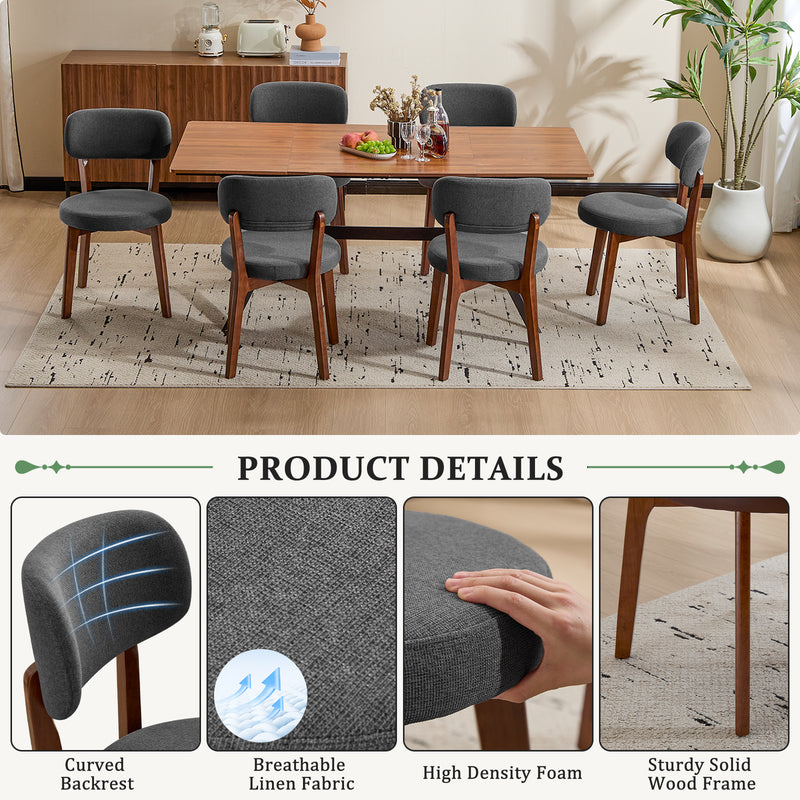 Dining Chair Set of 2, SOLID WOOD