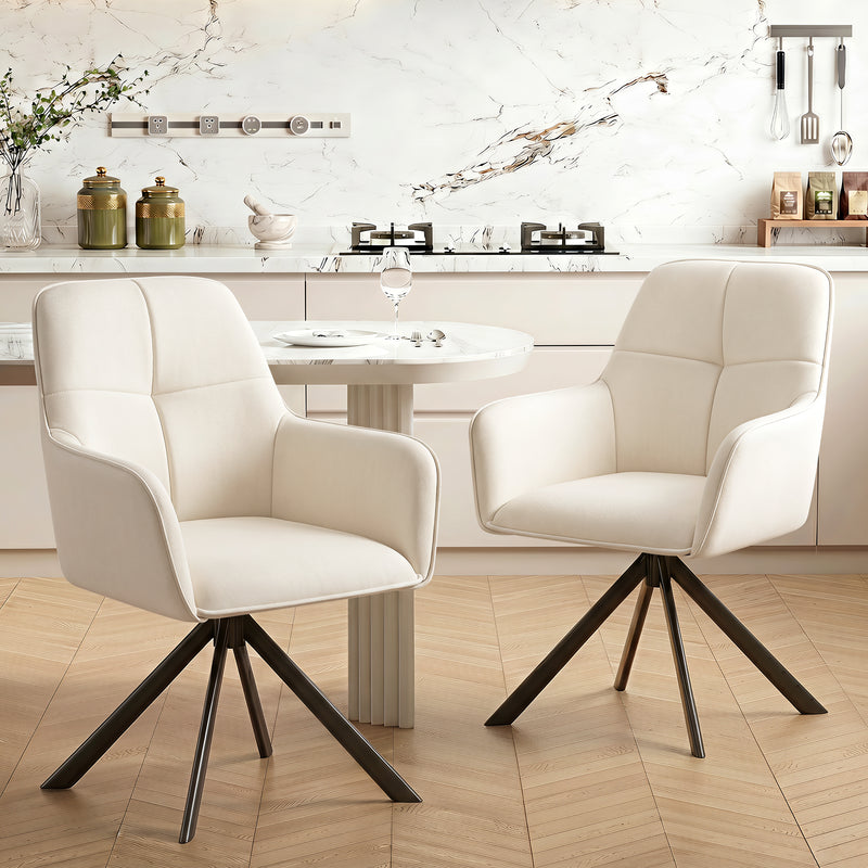 Mid Century Modern Swivel Dining Chairs Set Of 2