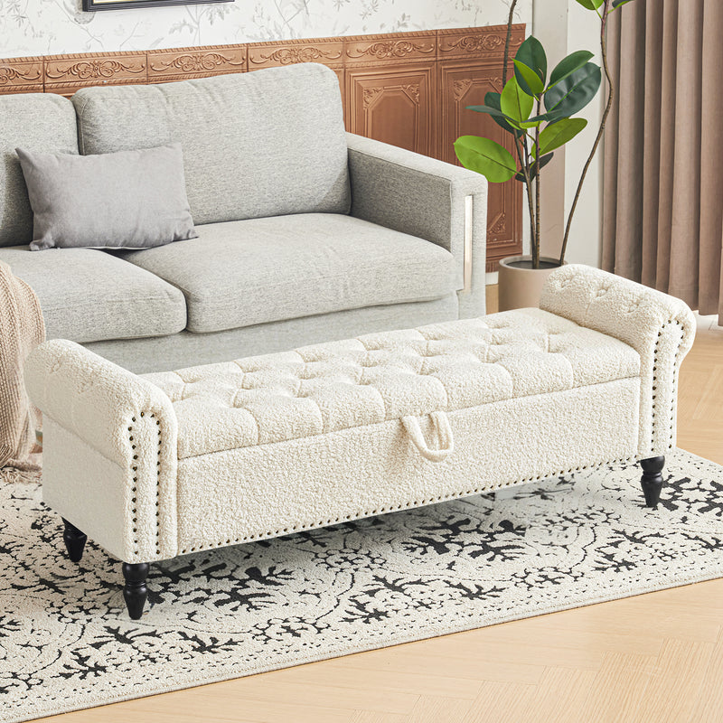 furniliving 63" Ottoman Bench With Storage
