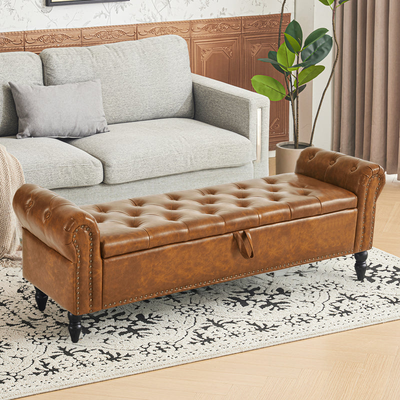 furniliving 63" Ottoman Bench With Storage