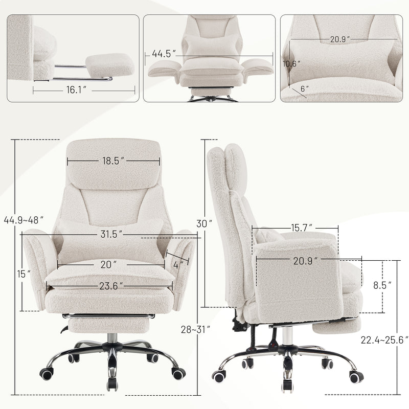 Big and Tall Office Chair Ergonomic Computer Desk Chair with Footrest