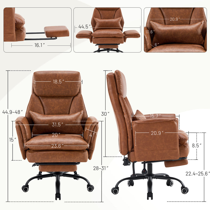 Big and Tall Office Chair Ergonomic Computer Desk Chair with Footrest