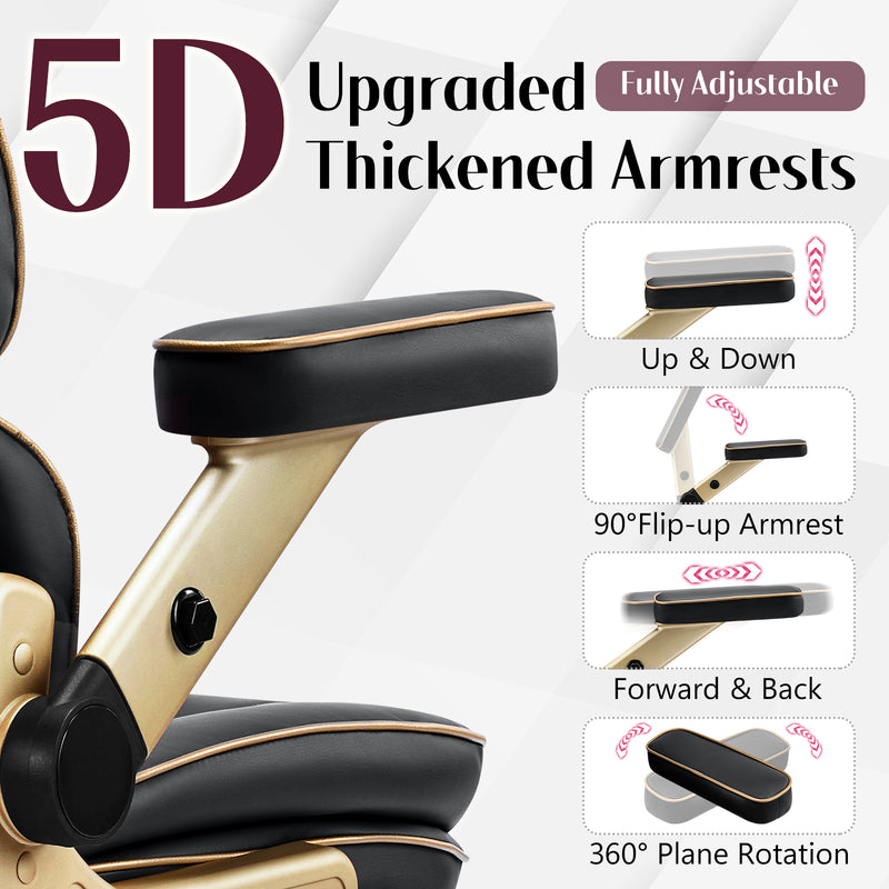 Heavy Duty Leather Ofifice Chair with 5D Armrests Comfortable Seat