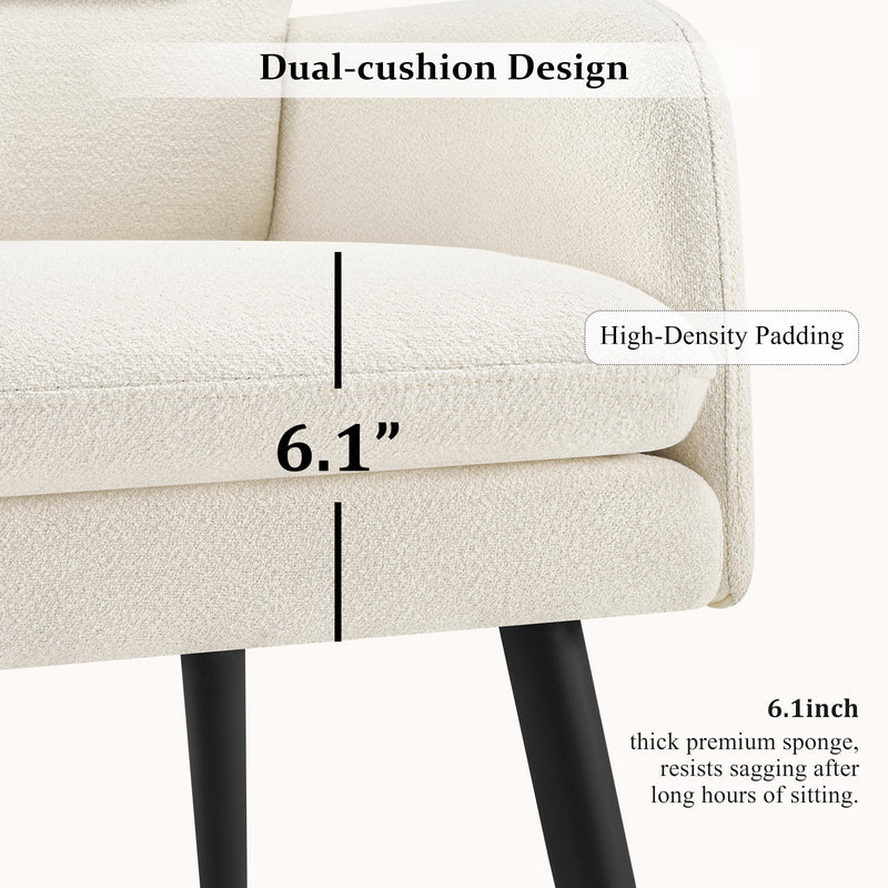 Chenille  Button Tufted High Back Armchair for Living Room