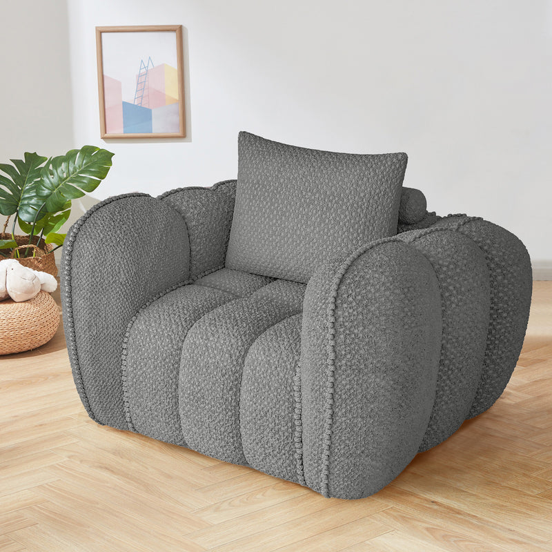 Pumpkin-Shaped Modern Accent Sofa Chair