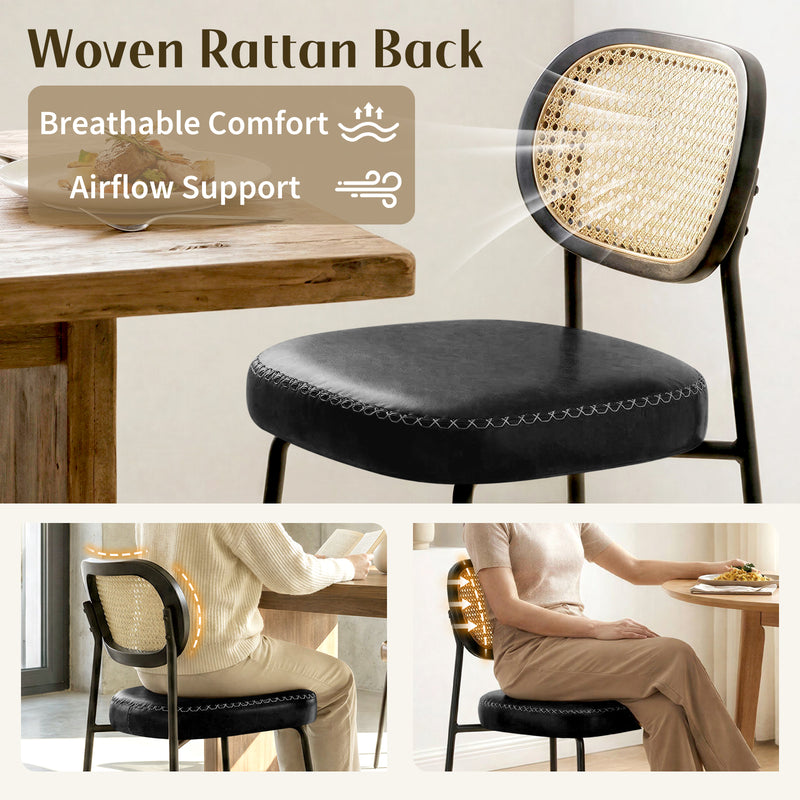 Luxury-Simplified 2-PCs Rattan Dining Chairs