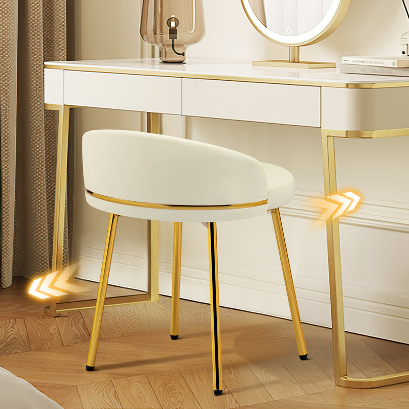 Cute Vanity Chair With Golden Legs
