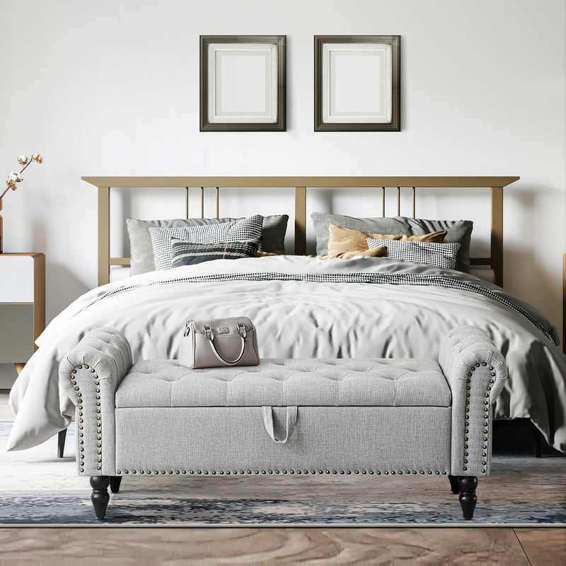 Zakhar Button Tufted Storage Bedroom Bench