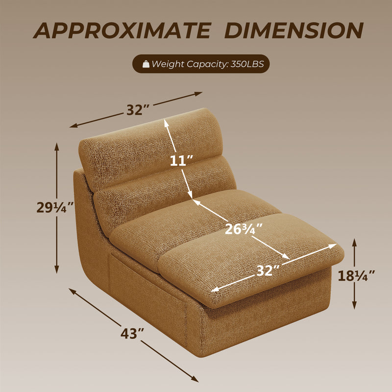 Chenille Bean Bag Chair Lazy Sofa