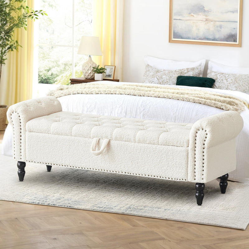 furniliving 63" Ottoman Bench With Storage