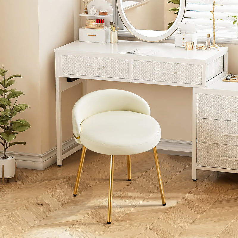 Cute Vanity Chair With Golden Legs