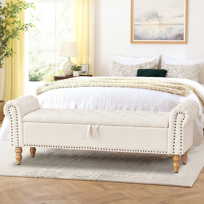furniliving 63" Ottoman Bench With Storage