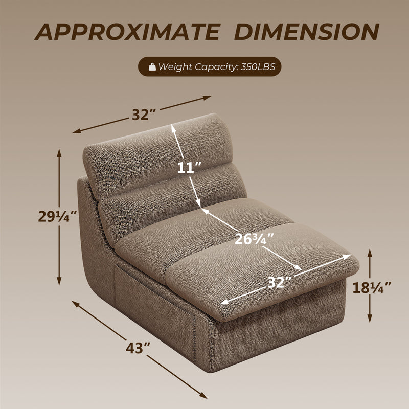 Chenille Bean Bag Chair Lazy Sofa