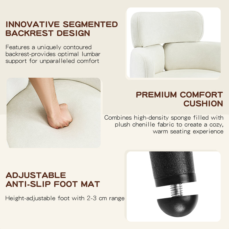 Modern Accent Dining Chair ,Upholstered Vanity Chair With Arms