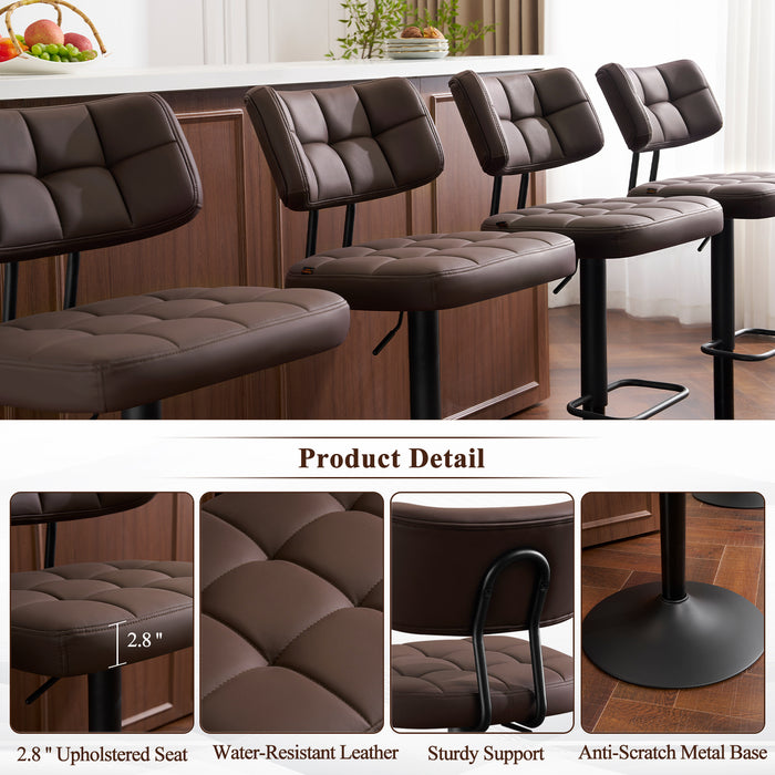 Swivel Bar Stools Set of 2 Independent backrest