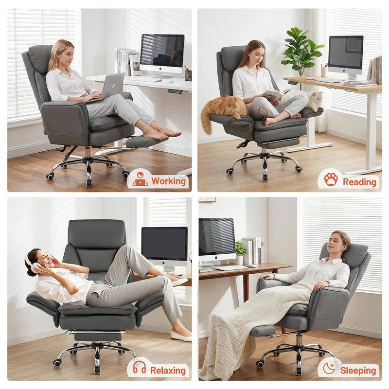 Big and Tall Office Chair Ergonomic Computer Desk Chair with Footrest