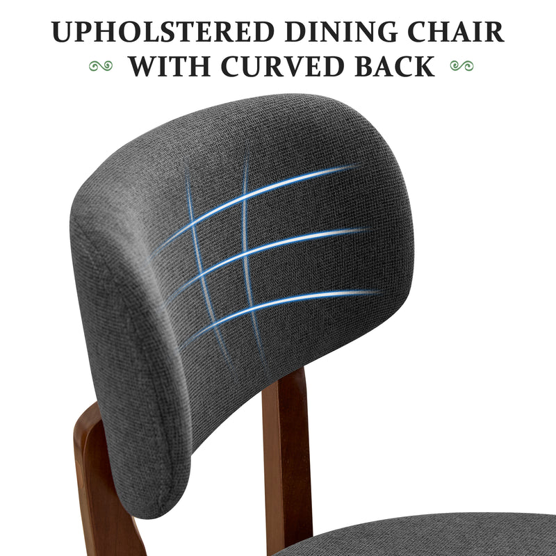 Dining Chair Set of 2, SOLID WOOD
