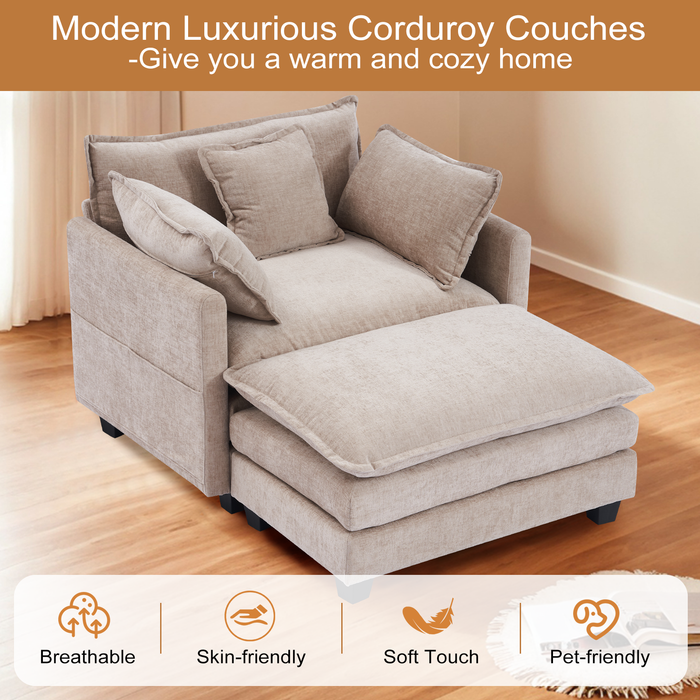 Modern Corduroy Couch