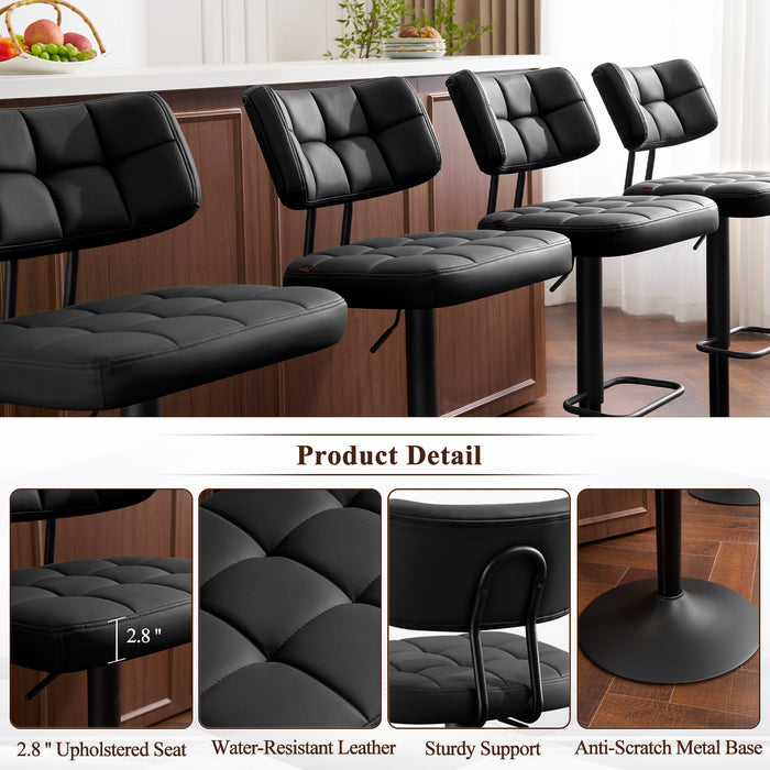 Swivel Bar Stools Set of 2 Independent backrest