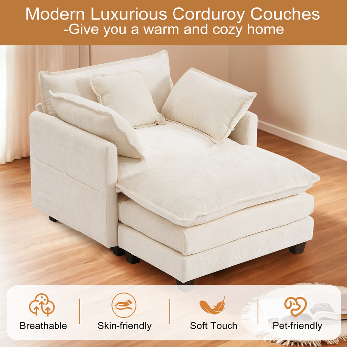 Modern Corduroy Couch