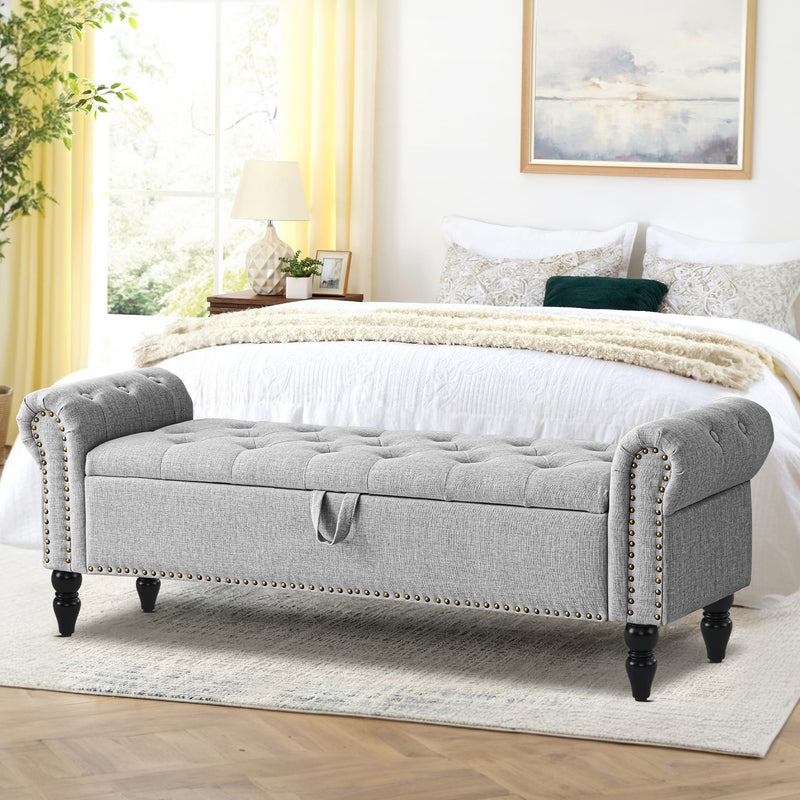 furniliving 63" Ottoman Bench With Storage