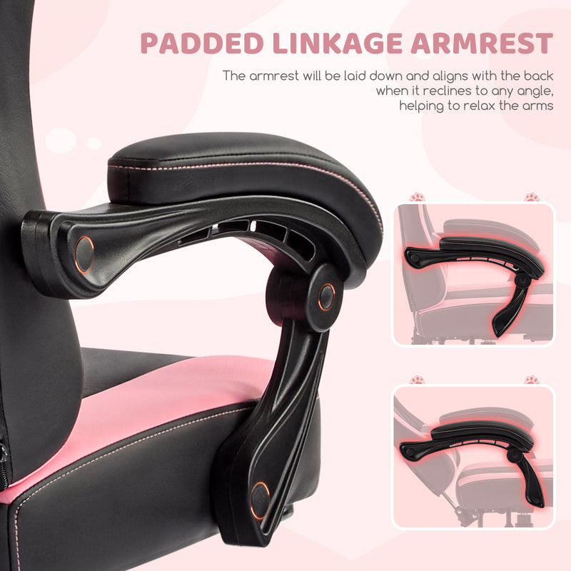 Comfy Girly Video Game Chair With Cat Ears