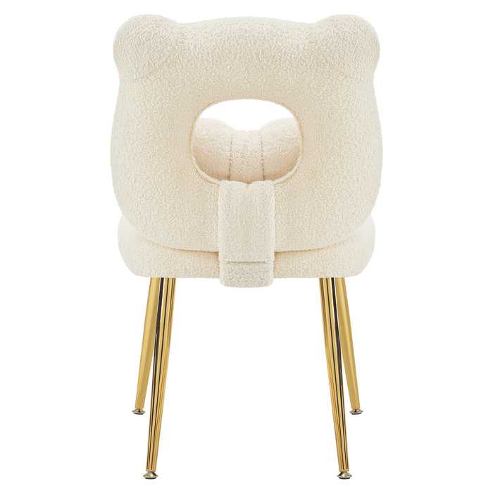 vanity chair with open-back chair