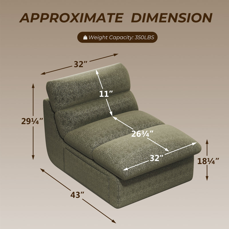 Chenille Bean Bag Chair Lazy Sofa